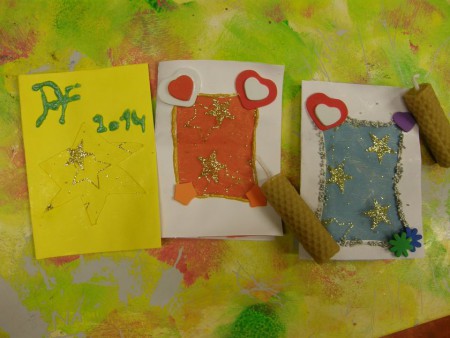 Vánoční přání a svíčky